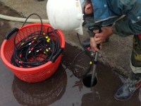 傾斜儀電纜線現地量測中 (搭配7000測管傾斜儀)